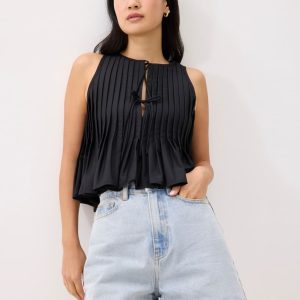 Round Neck Babydoll Tank Top